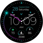 "Neon" Minimalist Hybrid Watch Face
