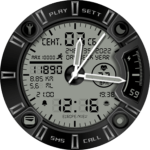 "Metal-LCD" Informative Hybrid Watch Face