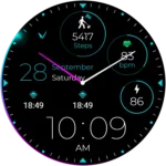 "Violet" Minimalist Hybrid Watch Face