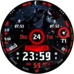 "Bad Santa" Christmas Digital Watch Face