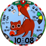 "Christmas Cats" Animated Digital Watch Face