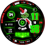 "Grinch" Christmas Digital Watch Face