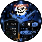"Halloween Night" Informative Hybrid Watch Face